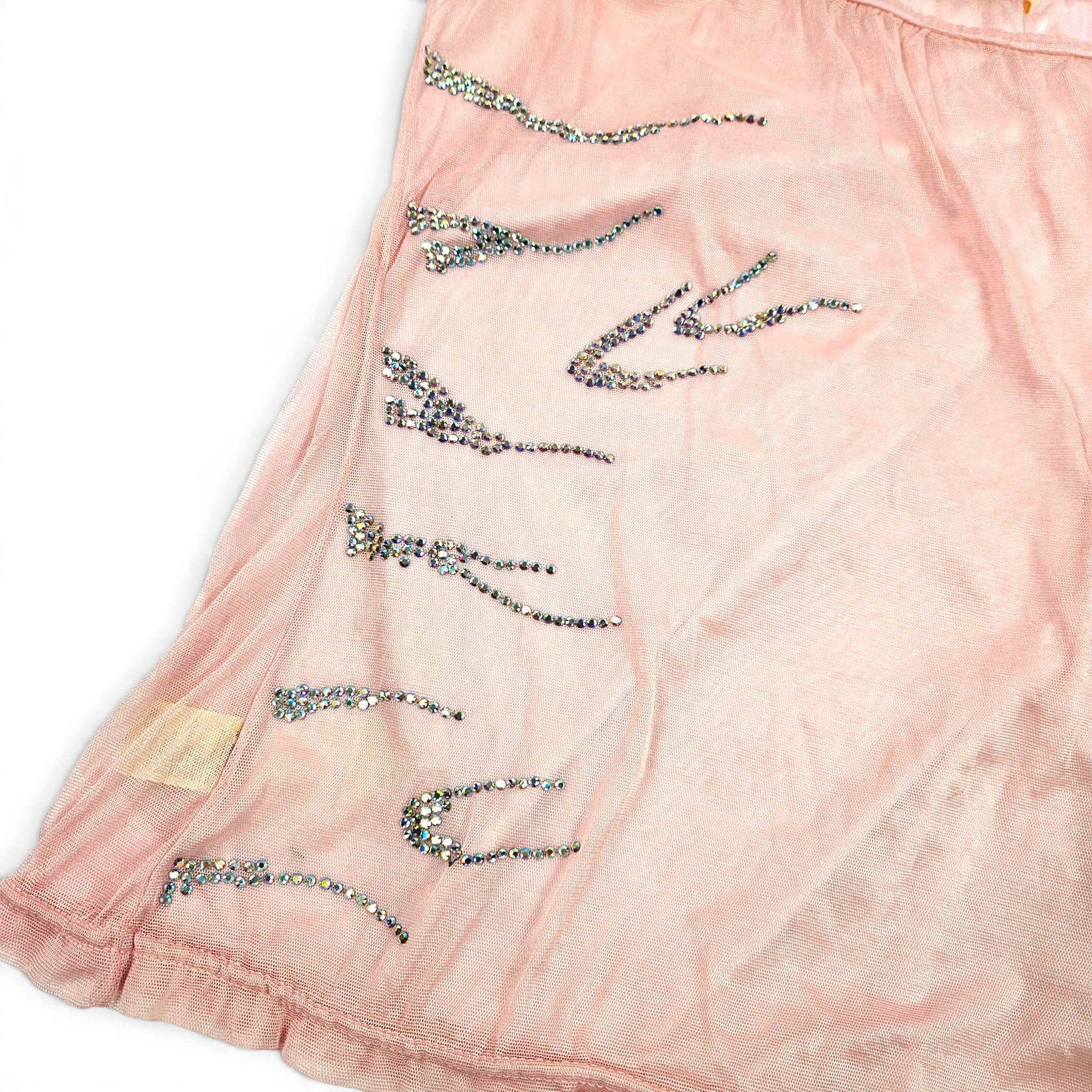 Vintage Y2K Roberto Cavalli Pink Embellished Cami Top (M)