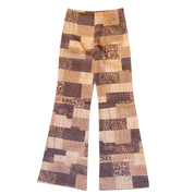Animal Print Patchwork Style Pants (M)
