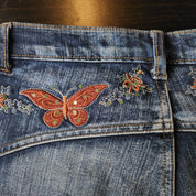 Bedazzled Butterfly Dark Wash Jeans (S)