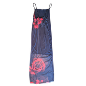 Black Rose Mesh Maxi Dress (M)
