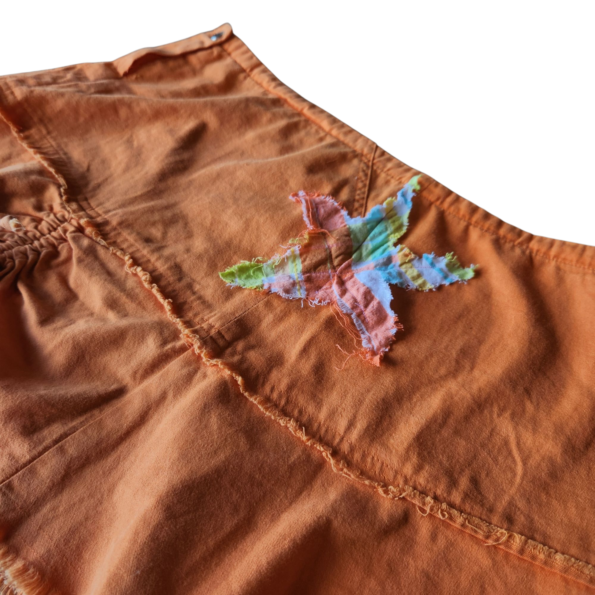 Y2K Orange Mini Skirt (M)
