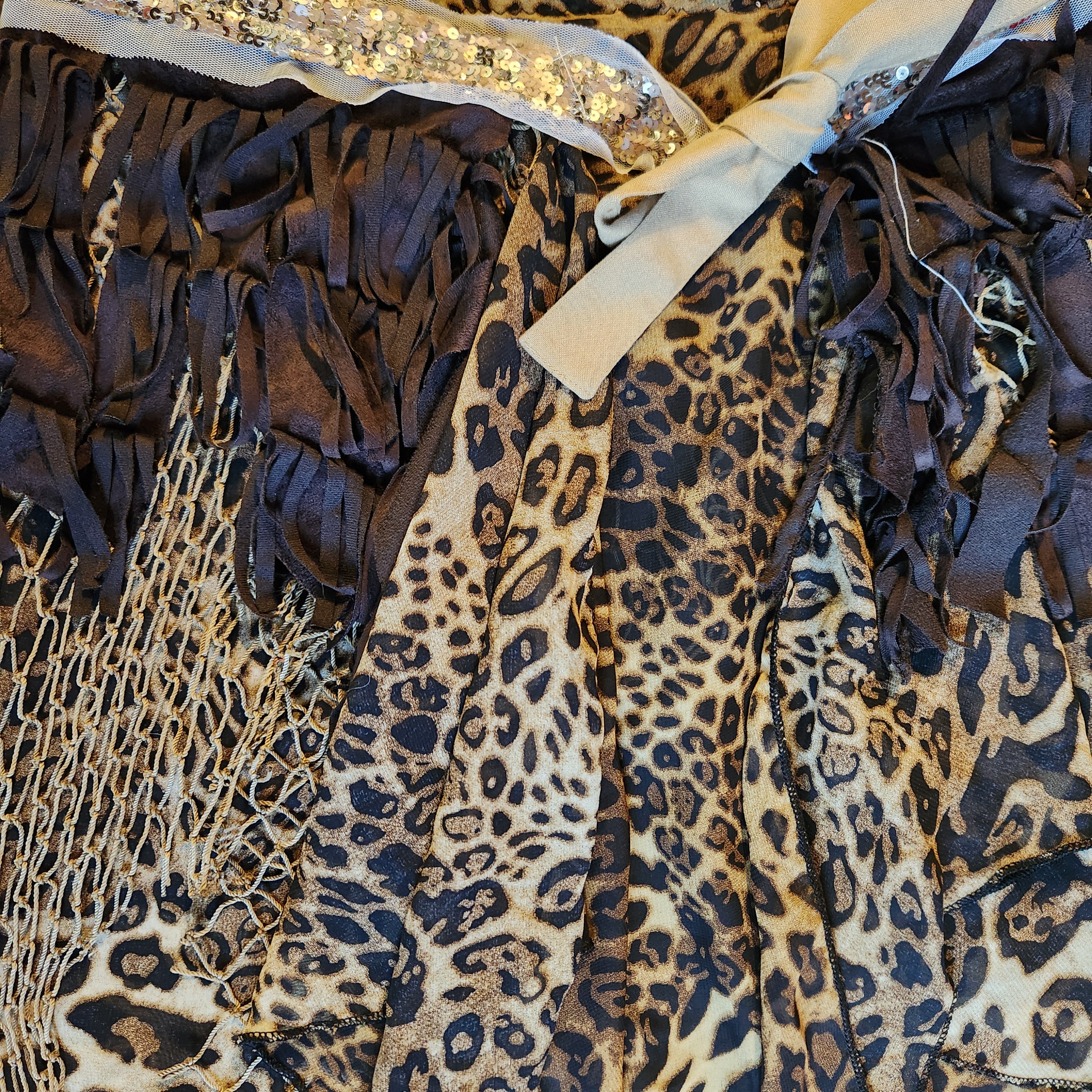 Custom Fringe Cheetah Belt (M)