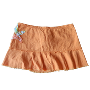 Y2K Orange Mini Skirt (M)