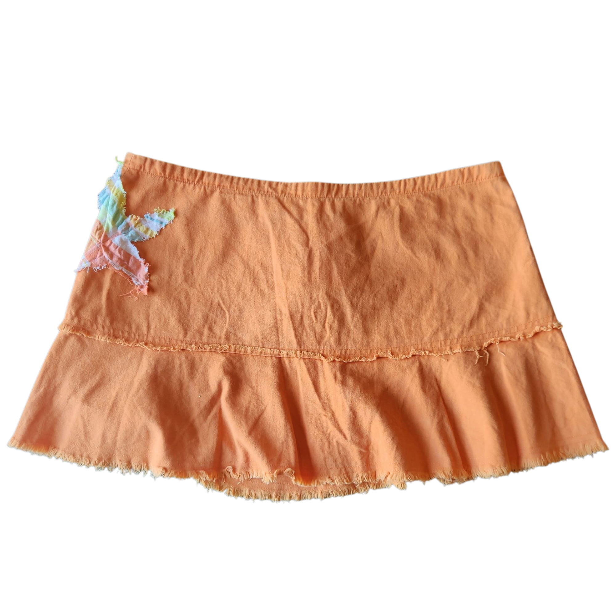 Y2K Orange Mini Skirt (M)