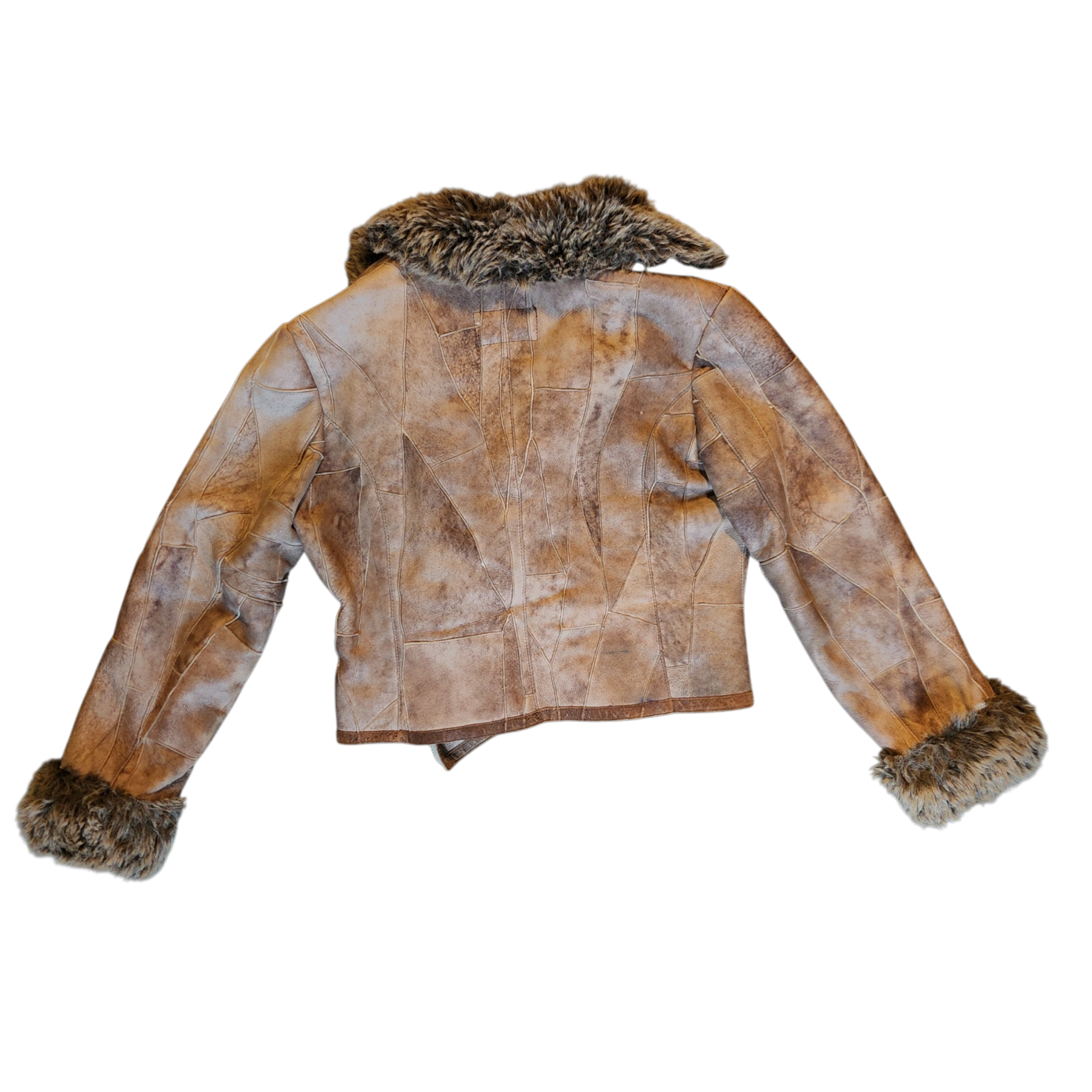 Belted Faux Fur Jacket (M)