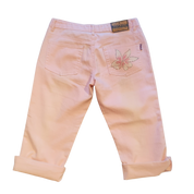 Nuo Pai Pink Rhinestone Capri Pants (M)