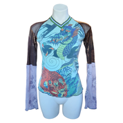 Mesh Dragon Custo Barcelona Top (S)
