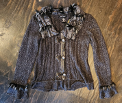 Gothic Knit Zip-up Sweater (M)