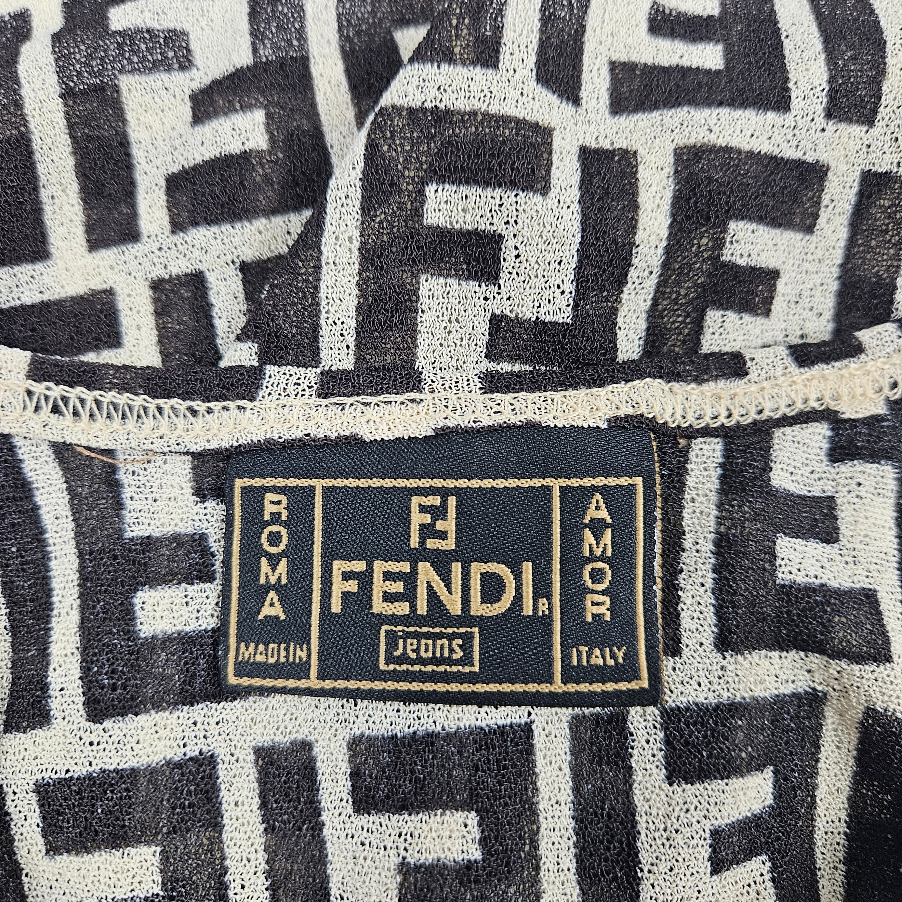 Vintage Fendi Zucca Monogram Cami Top Semi-Sheer (XS/S)