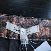 Grunge Gold Snake Print Mini-Skirt (M)