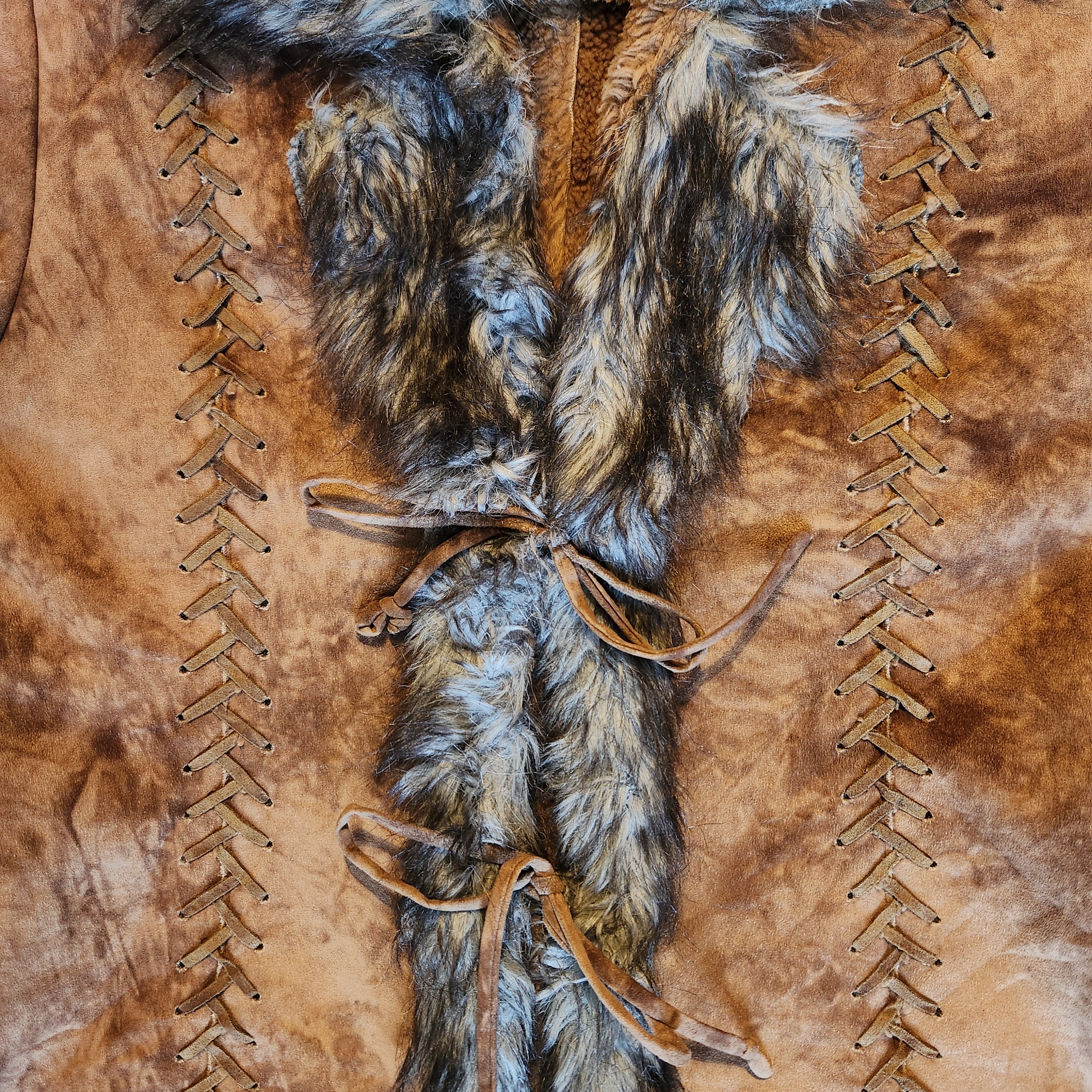 Corset Stitch Tan Coat (L)