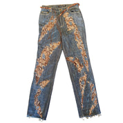 Handcrafted Snakeskin Jeans (XS/S)