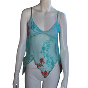 Aqua Embroidered Fairy Tank (S)