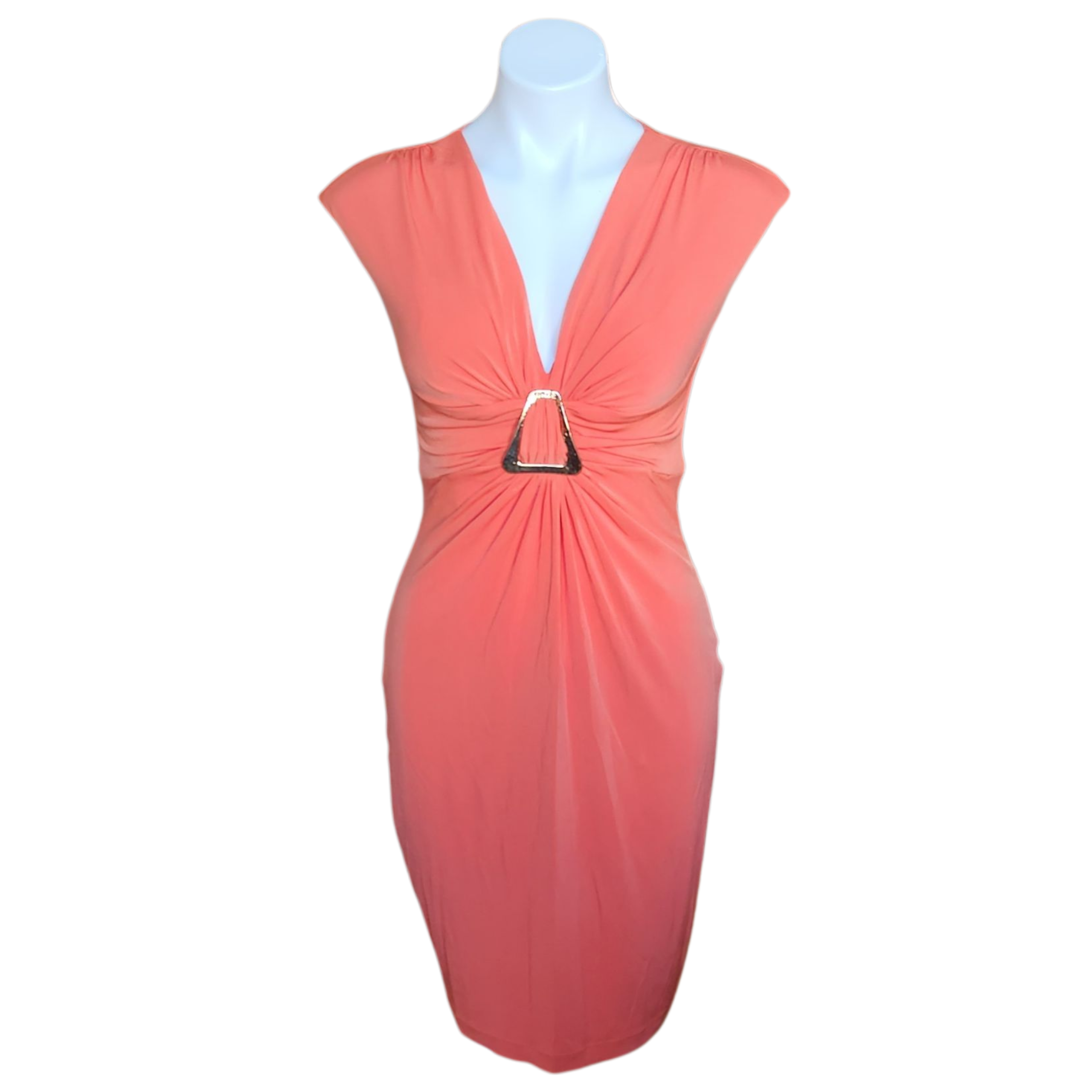 Orange Dreamsicle Body-con Midi Dress (M)