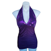 Purple Sequin Super Mini Dress (XS)