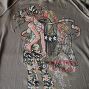 Military Girl Manga Graphic Top (S)