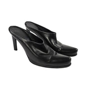 Vintage Prada Black Leather Heels - (7)