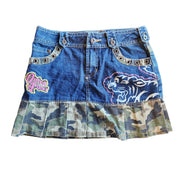 Von Dutch Denim Camo Skirt (XS/S)