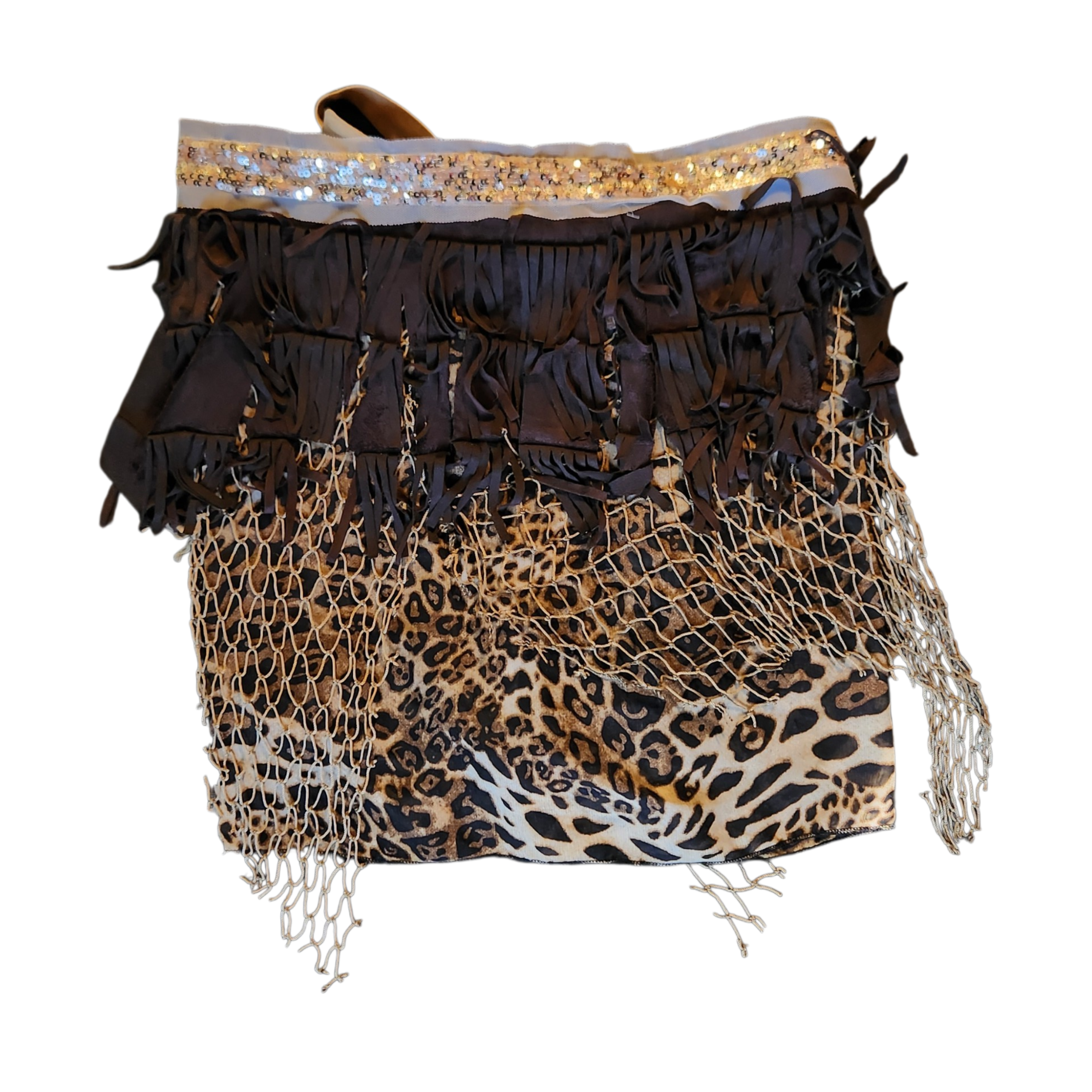 Custom Fringe Cheetah Belt (M)