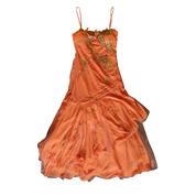 Orange Beaded Gown (M)