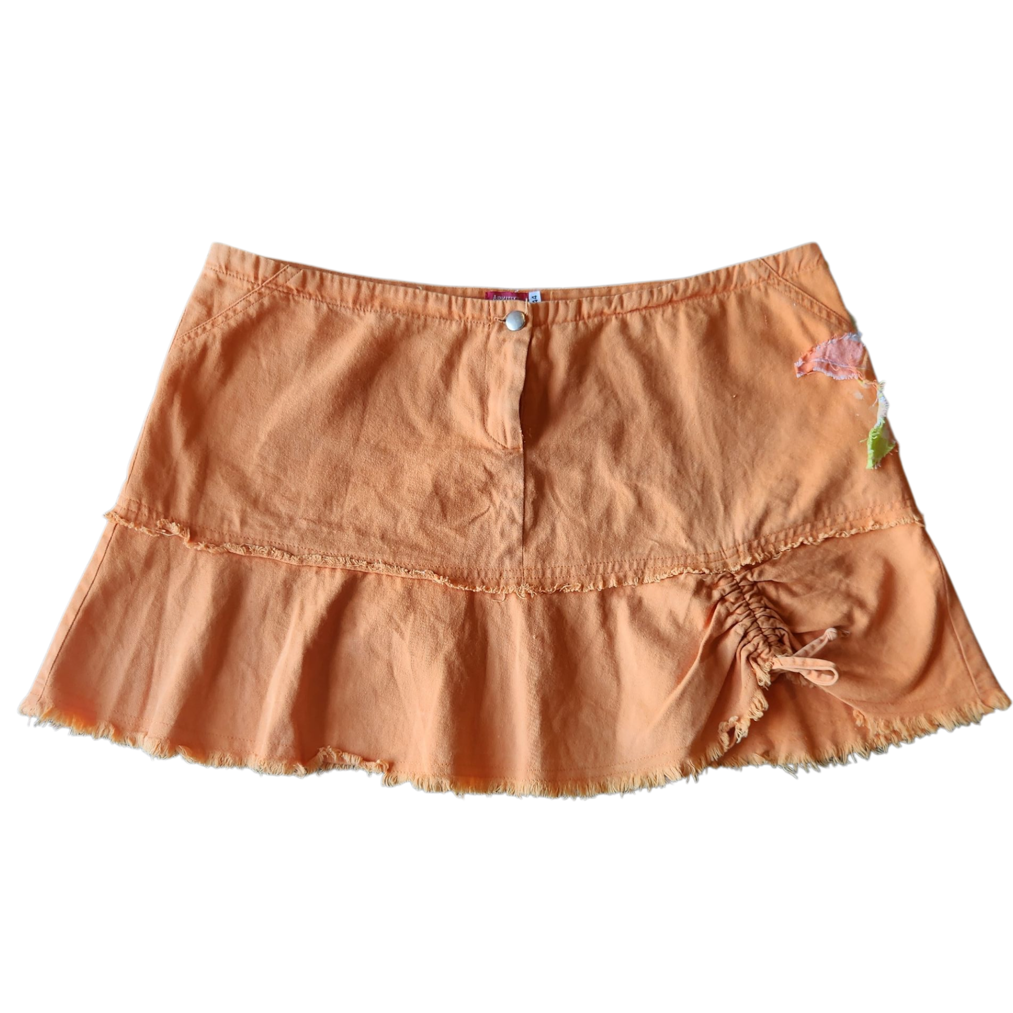 Y2K Orange Mini Skirt (M)