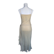 Y2K Sage Beaded Midi Dress(S)