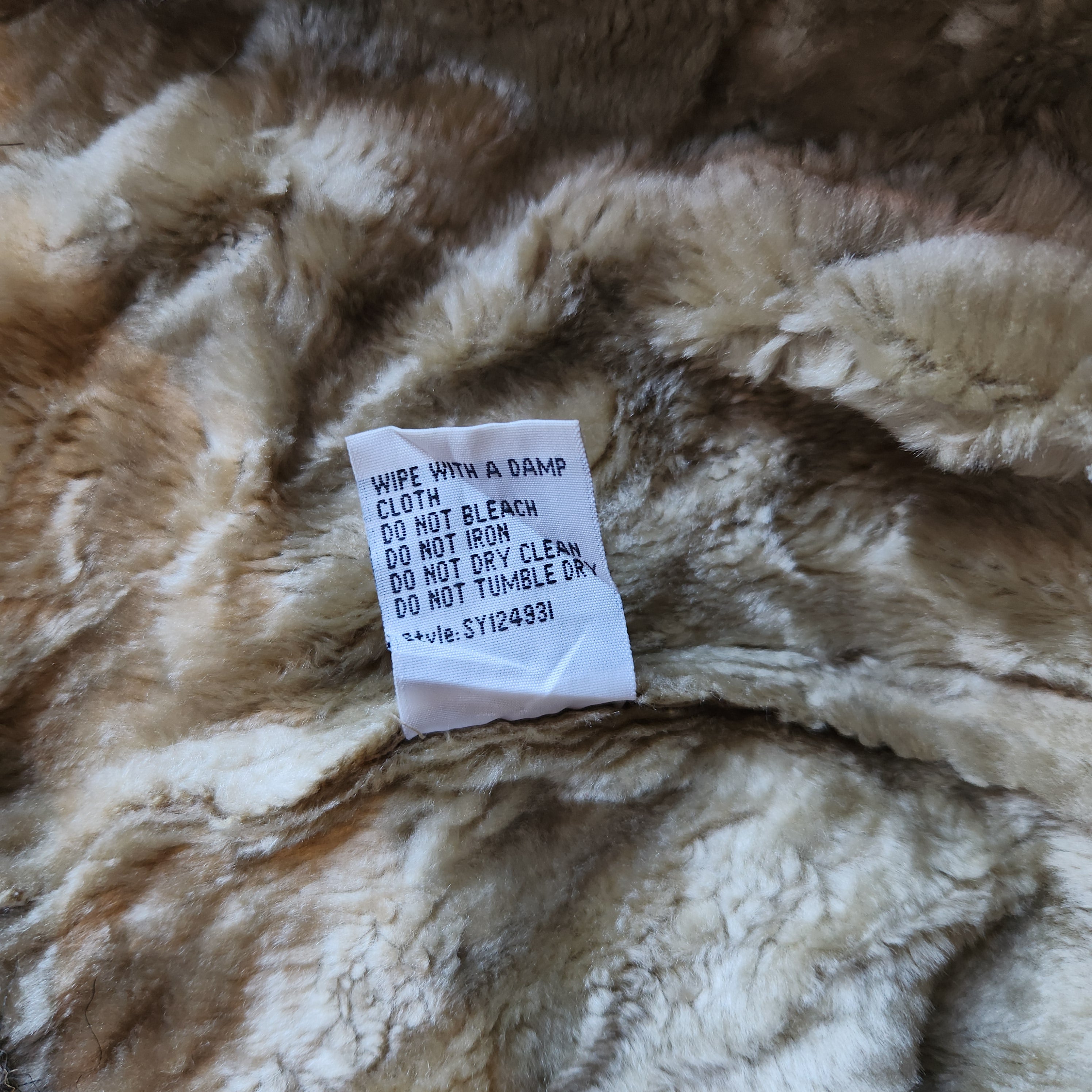 Tan Faux Fur Lined Duster (L)
