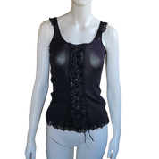 Whimsigoth Lace-Up Tank (S/M)