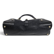 Vintage Gucci Jackie Canvas Monogram Bag Leather Trim Black