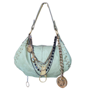 Sage Snakeskin Custom Chain Bag