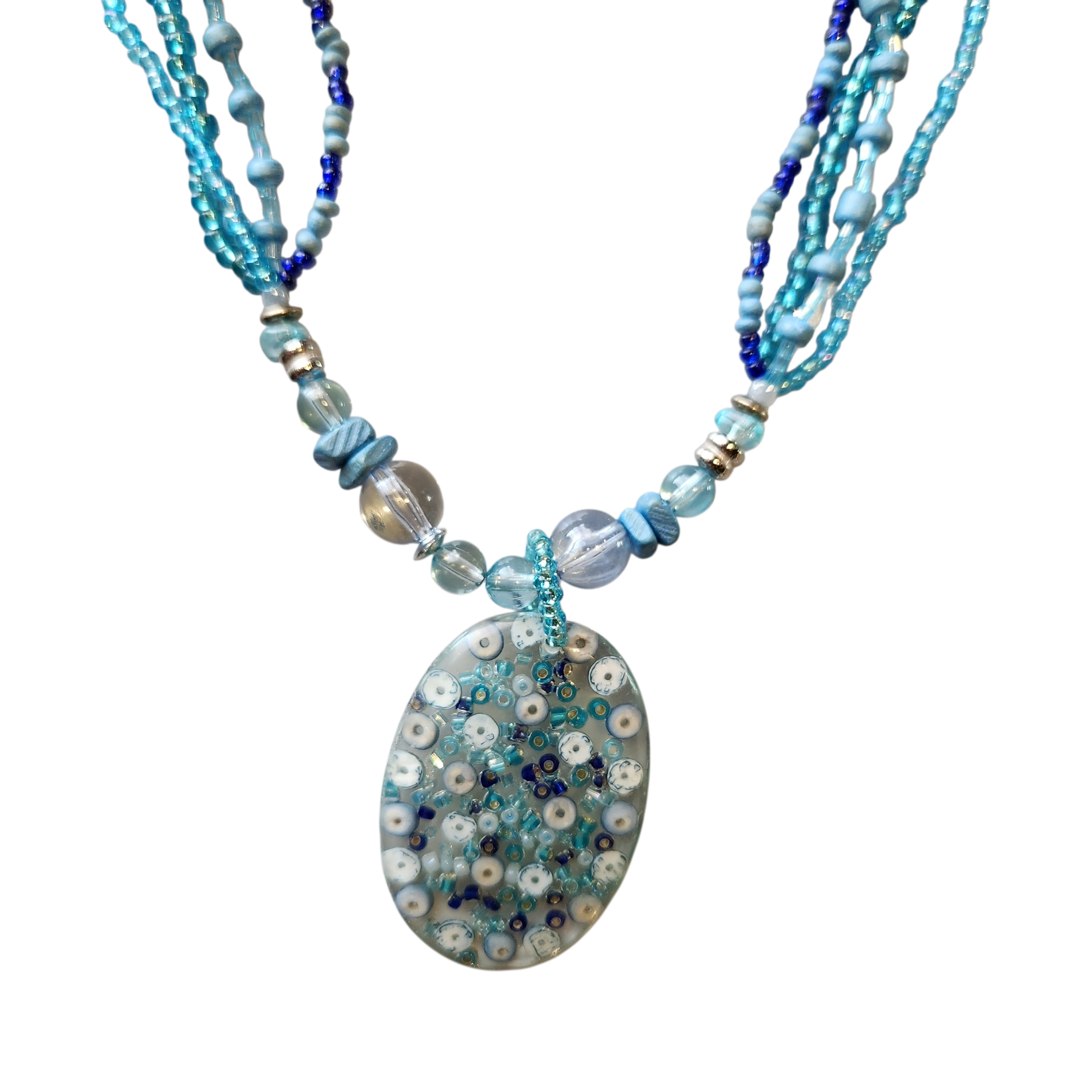 Blue Beaded Necklace