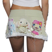 cabbage and friends mini skirt .