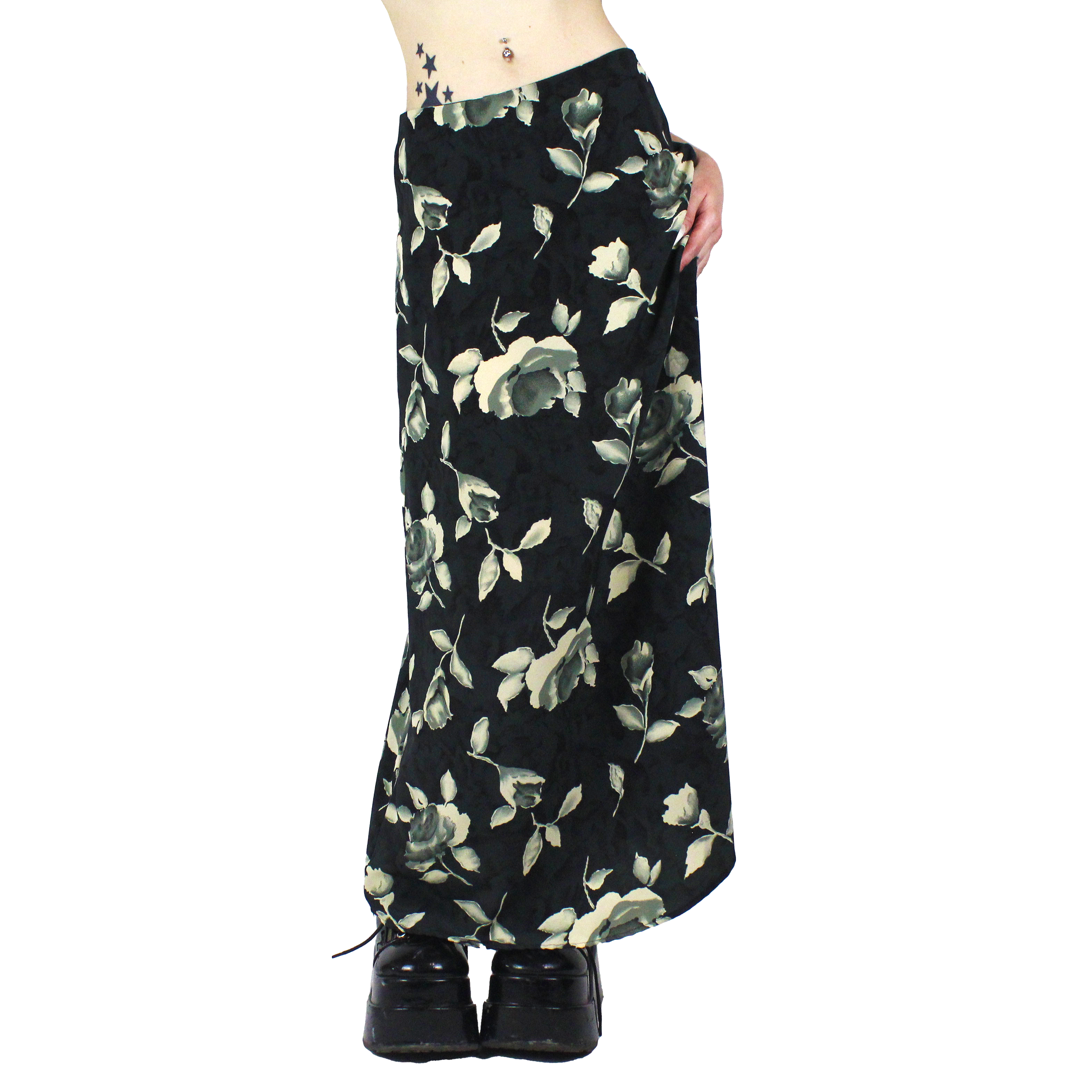 90s Watercolor Maxi Skirt (S)