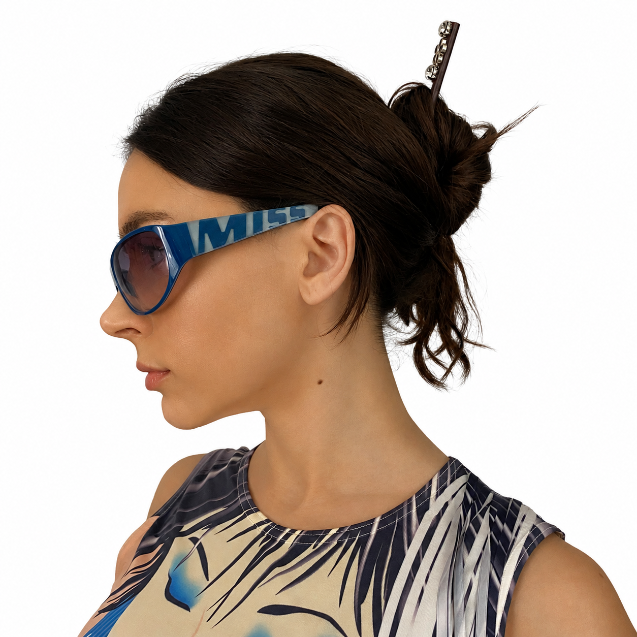 Miss Sixty Deadstock Blue Logo Sunglasses + Case