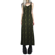 90s Silk Python Maxi Dress (S)