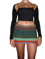 Fur Trim Skirt- Siren (XS-2XL)