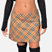 Vintage 90s Plaid Mini Skirt (XS/S)