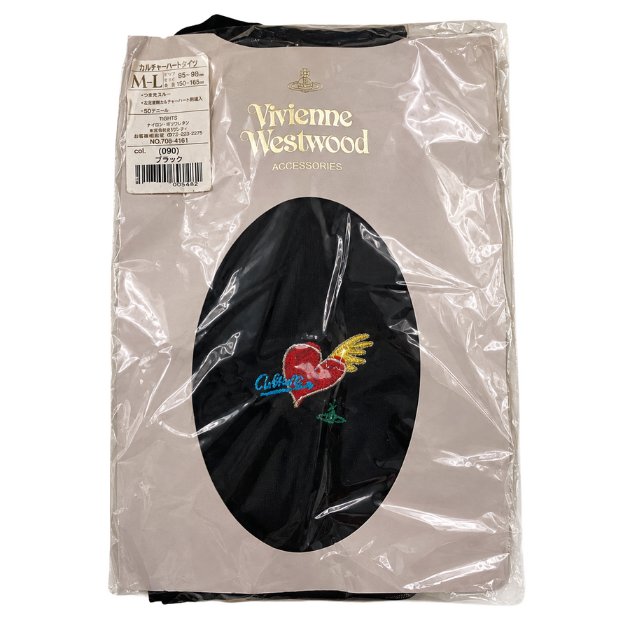 Vivienne Westwood Culture Heart Orb Black Tights (M/L)