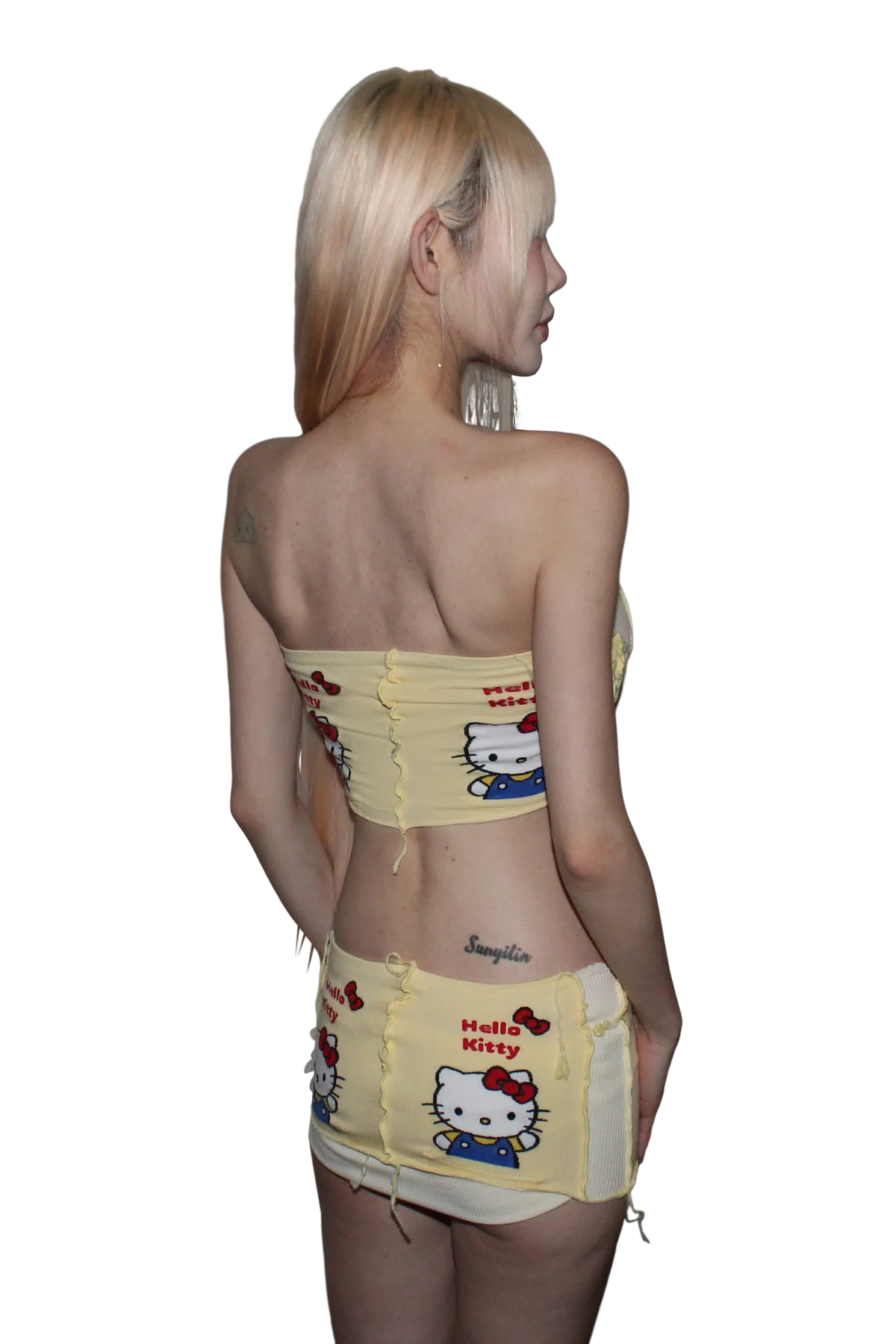 Yellow Butter Cream Mini Skirt ᧔•᧓