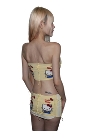 Yellow Butter Cream Mini Skirt ᧔•᧓