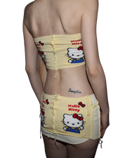 Yellow Butter Cream Mini Skirt ᧔•᧓
