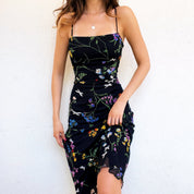 90s Floral Midi Dress