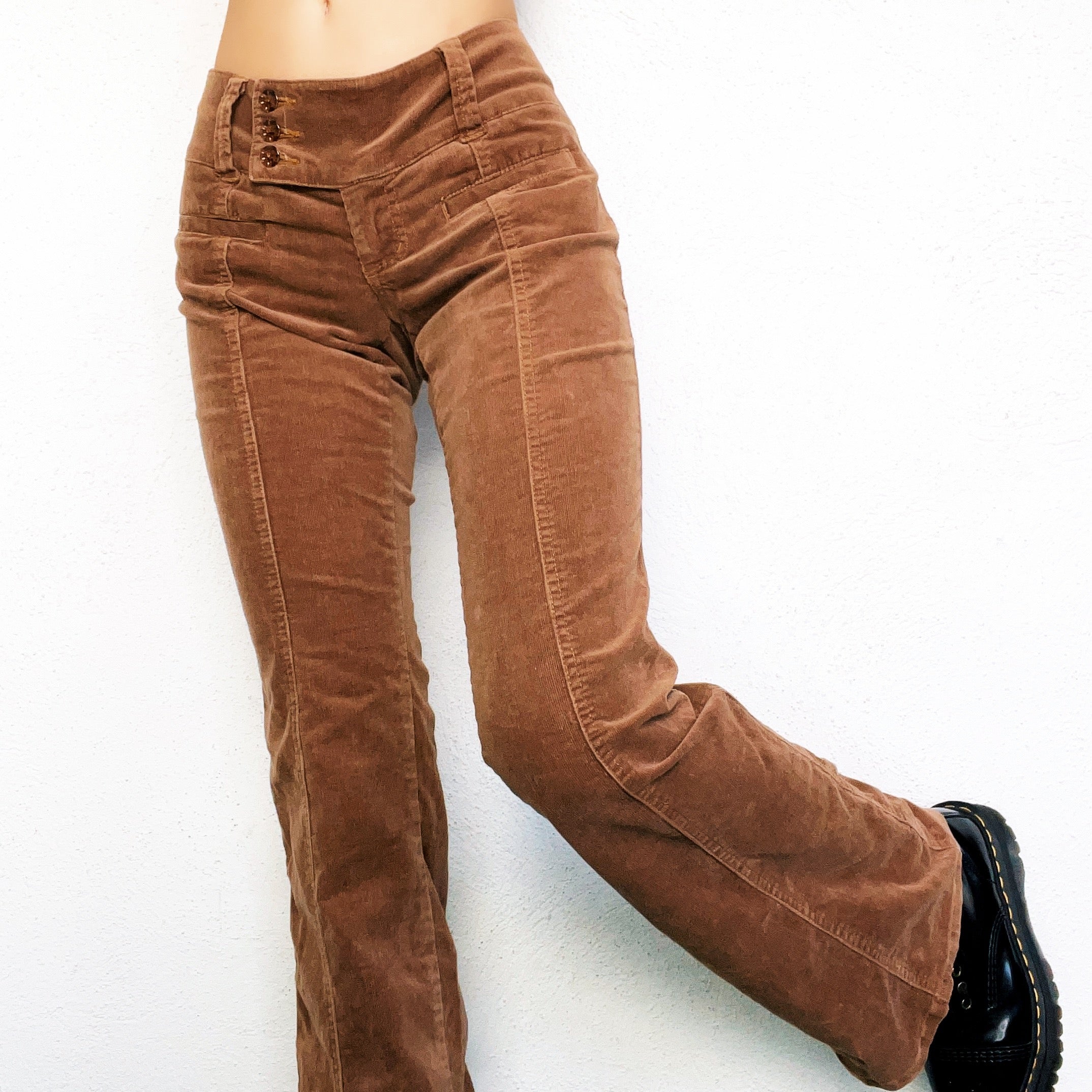 Chestnut Corduroy Flare Pants