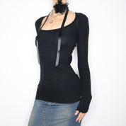 Vintage Lululemon Long Black Knit Sweater (S-M)