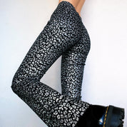 Black & Silver Leopard Pants