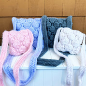 Lavender Crochet Puff Bag