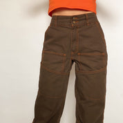 high rise stitched cargos - extra small