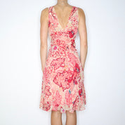 Y2K DIANE VON FURSTENBERG Beaded Silk Dress (S)