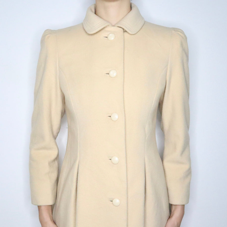 Princess Wool Cashmere Dress Coat, Fit and Flare 1950s Style