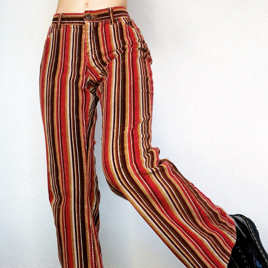 Early 2000s Striped Corduroy Flares — Holy Thrift